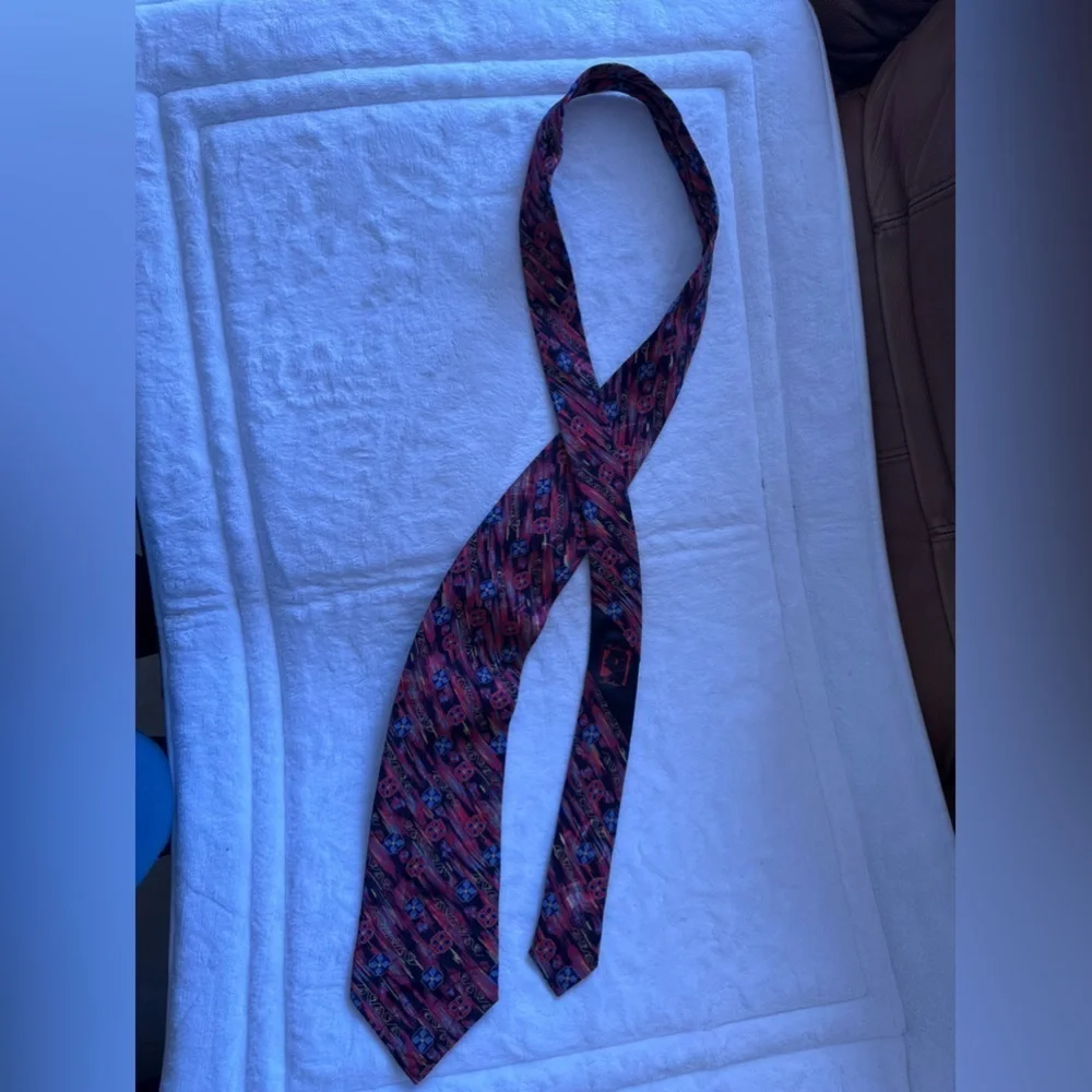 Cellini Boutique 100% Silk Men’s Neck Tie Made In Usa Colorful Elegant Office - Picture 7 of 9